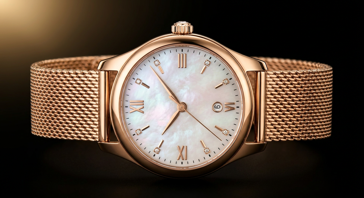Anora Rosé Pearl - jam tangan wanita elegan Anora Mutiara Indah