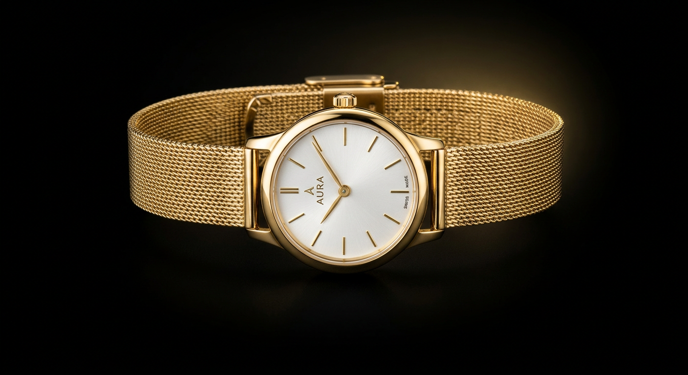 Anora Slim Gold - jam tangan wanita elegan Anora Mutiara Indah